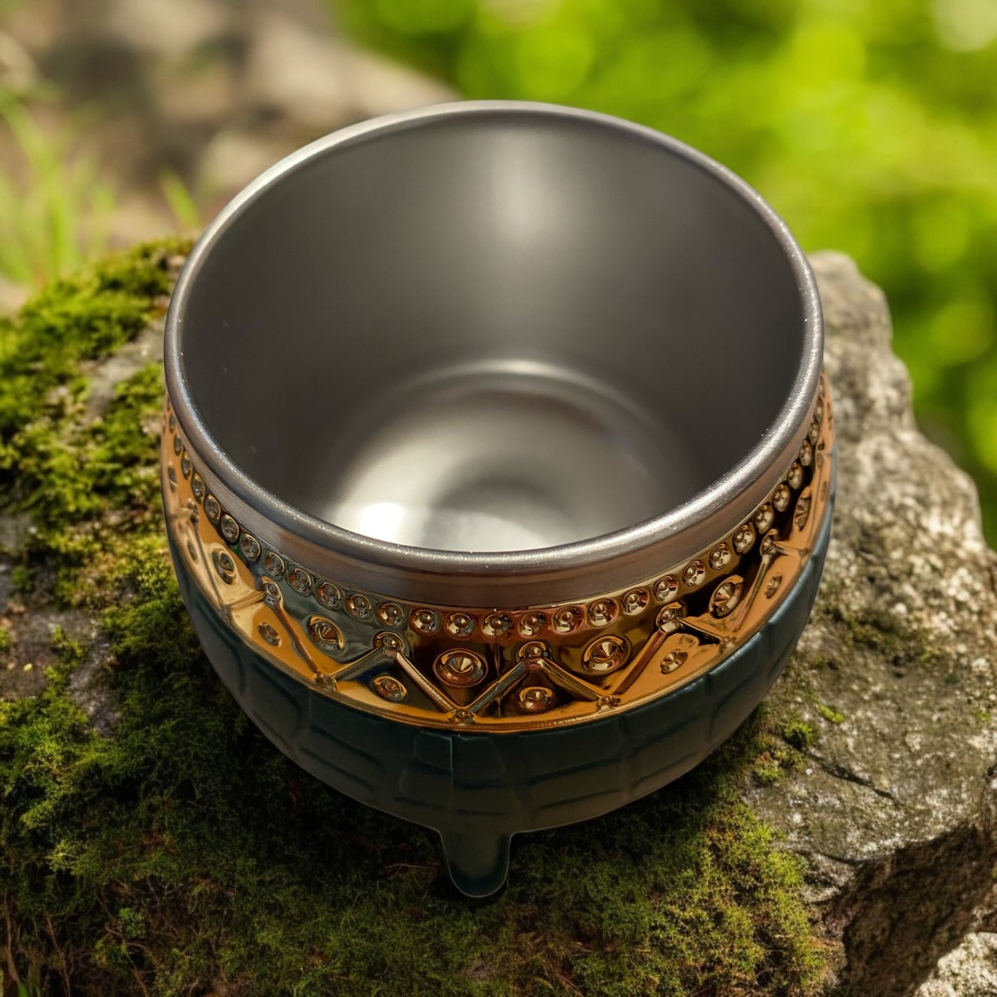 Classic Green Steel Cup (Gold Plated)