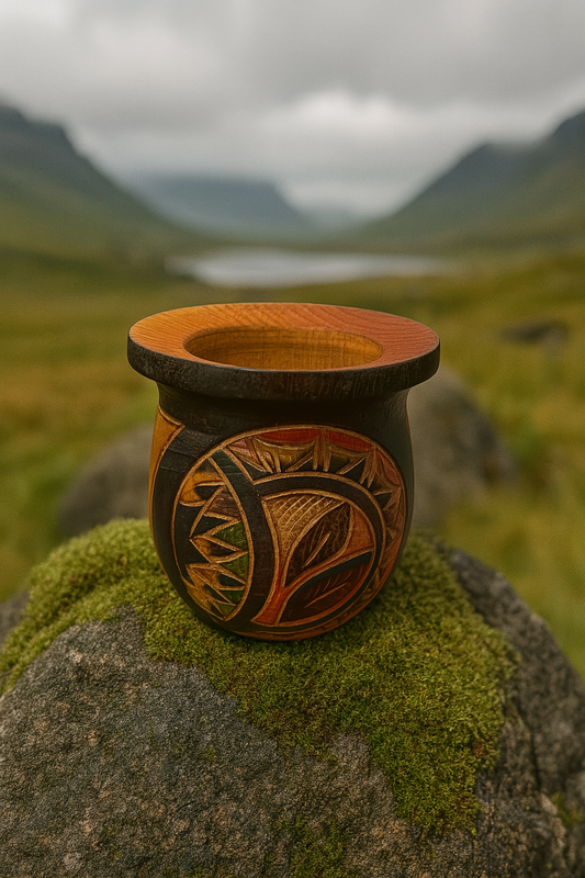 Black Wooden Gourd with Cool Design